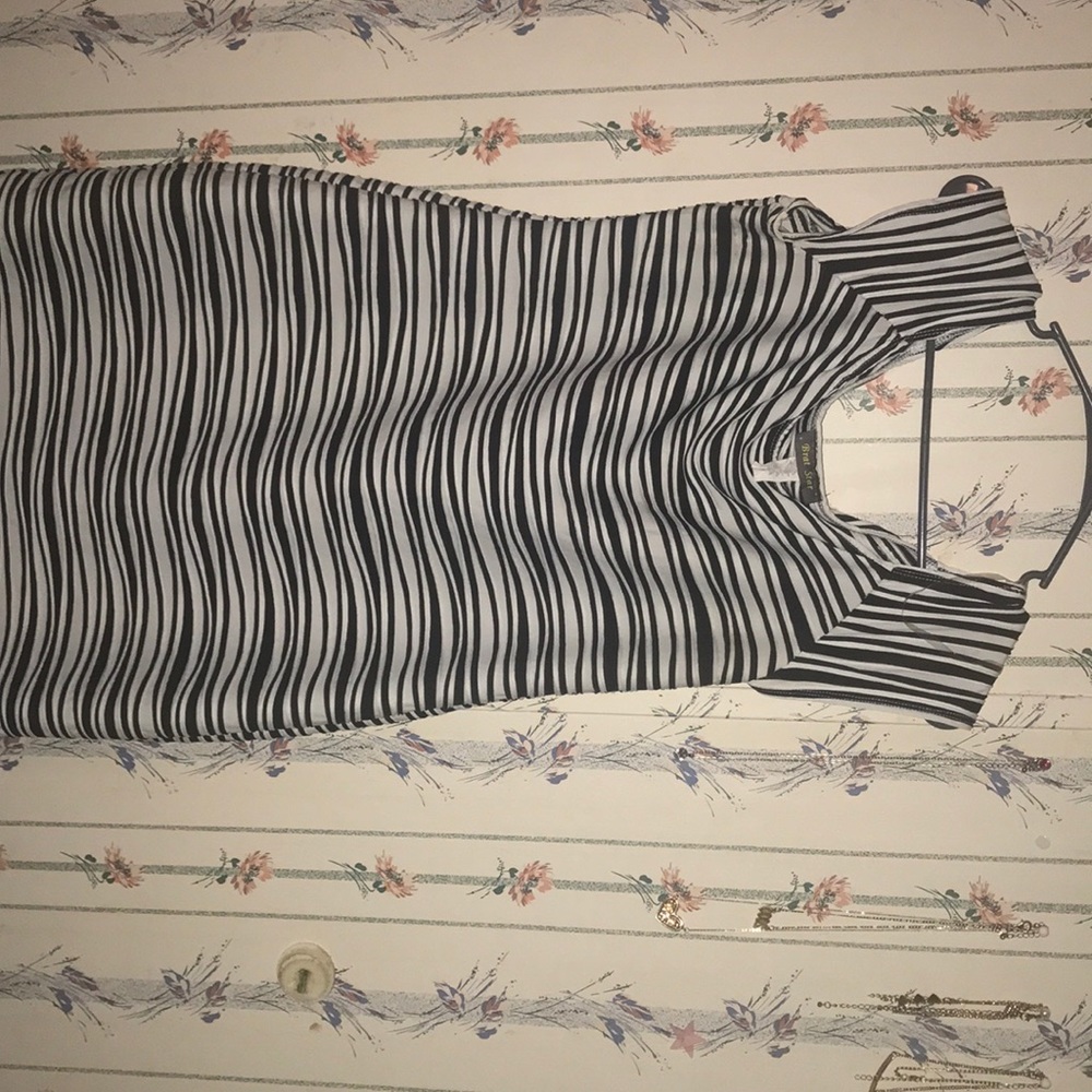 Black/white stripe dress